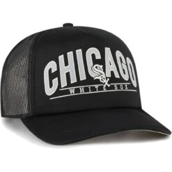 Men's Chicago White Sox '47 Black Backhaul Foam Trucker Snapback Hat -CapNation Shop mens 47 black chicago white sox backhaul foam trucker snapback hat ss5 p 5015163pv 3u m6iahnffvdclbij1in4dv dzyqukguxkwaset0tvuo
