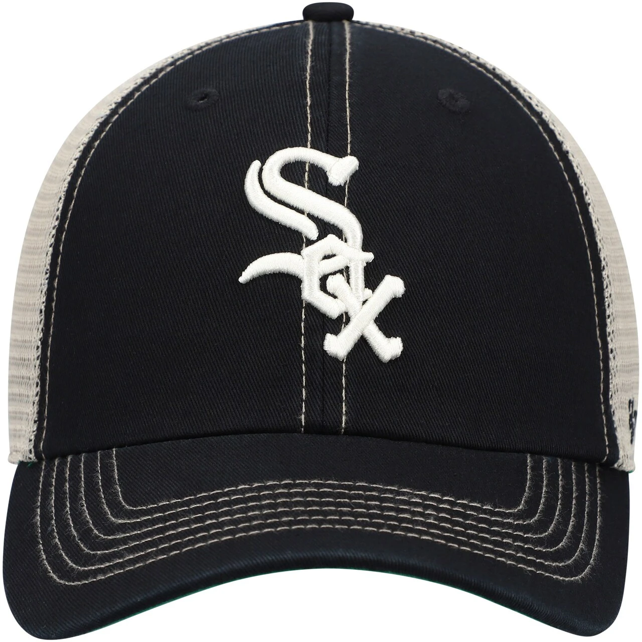 Men's Chicago White Sox '47 Black Trawler Clean Up Trucker Snapback Hat 4 Men's Chicago White Sox '47 Black Trawler Clean Up Trucker Snapback Hat - Image 2