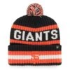 Men's San Francisco Giants '47 Black Bering Cuffed Knit Hat With Pom -CapNation Shop mens 47 black san francisco giants bering cuffed knit hat with pom pi4249000 altimages ff 4249445 8ca49c740a89bf428f7aalt1 full