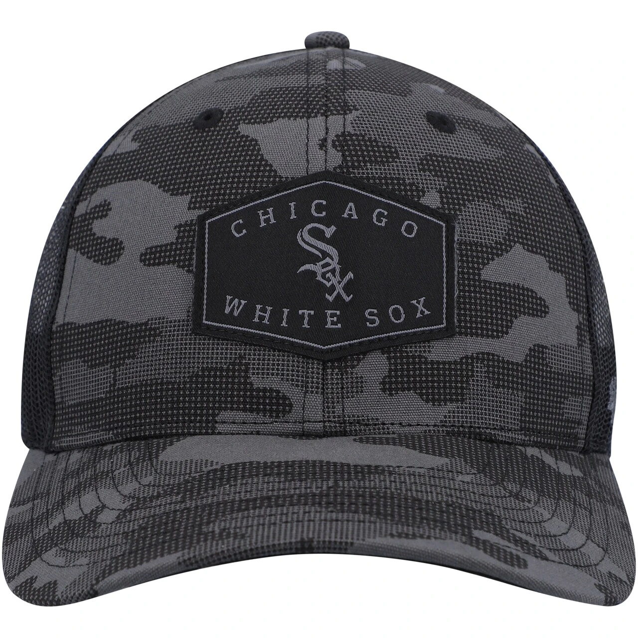 Men's Chicago White Sox '47 Charcoal Tonal Camo Convoy Trucker Snapback Hat 4 Men's Chicago White Sox '47 Charcoal Tonal Camo Convoy Trucker Snapback Hat - Image 2