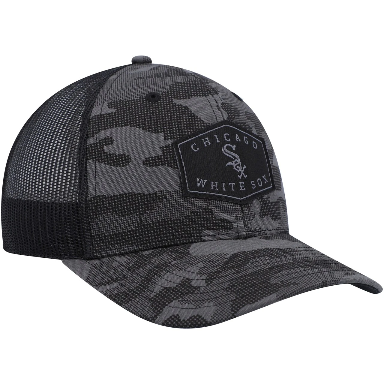Men's Chicago White Sox '47 Charcoal Tonal Camo Convoy Trucker Snapback Hat 5 Men's Chicago White Sox '47 Charcoal Tonal Camo Convoy Trucker Snapback Hat - Image 3