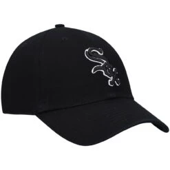 Men's Chicago White Sox '47 Black On Black Logo Clean Up Adjustable Hat -CapNation Shop mens 47 chicago white sox black on black logo clean up adjustable hat pi4701000 altimages ff 4701677 2618c2700511f3f37f93alt3 full