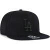 Men's Los Angeles Dodgers '47 Black On Black Sure Shot Captain Snapback Hat -CapNation Shop mens 47 los angeles dodgers black on black sure shot captain snapback hat ss5 p 200021580pv 1u 7sj8psxmfgu2hytzlvzmv xtpzfgtll4xhfemhbtvl