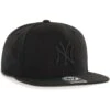 Men's New York Yankees '47 Black On Black Sure Shot Captain Snapback Hat -CapNation Shop mens 47 new york yankees black on black sure shot captain snapback hat ss5 p 200021585pv 1u ni83ka3sjfvqkbreocccv w7puaz3ynkzworjtvhnw