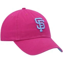 Men's San Francisco Giants '47 Pink Periwinkle Orchid Undervisor Clean Up Adjustable Hat -CapNation Shop mens 47 pink san francisco giants periwinkle orchid undervisor clean up adjustable hat pi4481000 altimages ff 4481544 396c0f2d65fff5ab679falt3 full