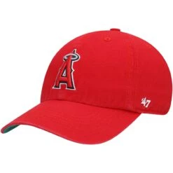Men's Los Angeles Angels '47 Red Team Franchise Fitted Hat