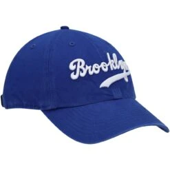 Men's Brooklyn Dodgers '47 Royal Logo Cooperstown Collection Clean Up Adjustable Hat -CapNation Shop mens 47 royal brooklyn dodgers logo cooperstown collection clean up adjustable hat pi3872000 altimages ff 3872972 ef0aa5581aa93a164212alt3 full
