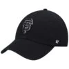 Men's San Francisco Giants '47 Black On Black Logo Clean Up Adjustable Hat -CapNation Shop mens 47 san francisco giants black on black logo clean up adjustable hat pi4701000 altimages ff 4701691 e2f2b5dcee579ae5f2e5alt1 full