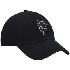 Men's San Francisco Giants '47 Black On Black Logo Clean Up Adjustable Hat -CapNation Shop mens 47 san francisco giants black on black logo clean up adjustable hat pi4701000 altimages ff 4701691 e2f2b5dcee579ae5f2e5alt3 full