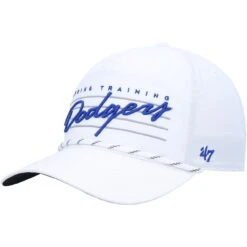Men's Los Angeles Dodgers '47 White Downburst Hitch Snapback Hat