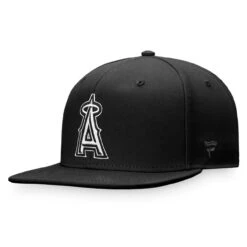 Men's Los Angeles Angels Fanatics Branded Black Snapback Hat