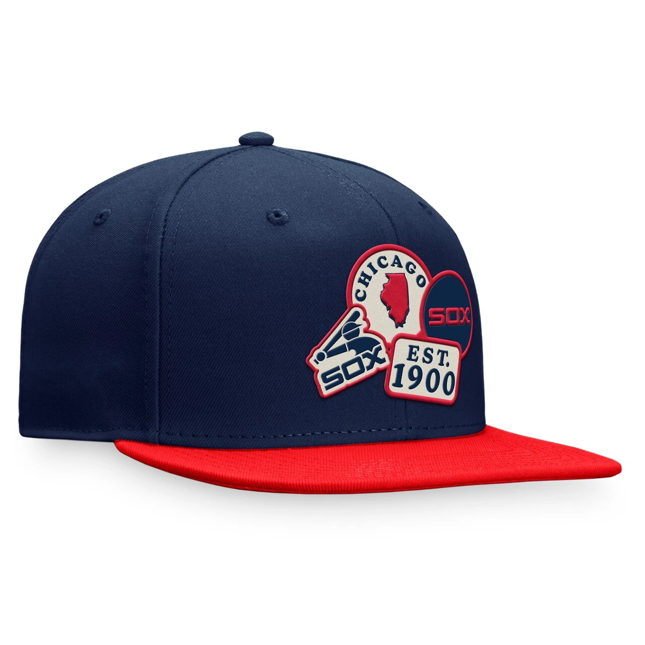 Men's Chicago White Sox Fanatics Branded Navy Heritage Patch Fitted Hat - Image 3