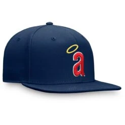 Men's Los Angeles Angels Fanatics Branded Navy Cooperstown Collection Core Snapback Hat -CapNation Shop mens fanatics branded navy los angeles angels cooperstown collection core snapback hat pi4231000 altimages ff 4231117 cb28644cff5237eb900balt3 full