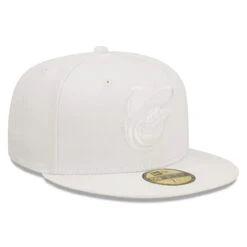 Men's Baltimore Orioles New Era White On White 59FIFTY Fitted Hat -CapNation Shop mens new era baltimore orioles white on white 59fifty fitted hat pi4731000 altimages ff 4731070 73f7aba03aa3fd5cca0falt3 full