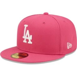 Men's Los Angeles Dodgers New Era Beetroot Logo 59FIFTY Fitted Hat