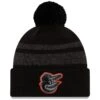 Men's Baltimore Orioles New Era Black Dispatch Cuffed Knit Hat With Pom -CapNation Shop mens new era black baltimore orioles dispatch cuffed knit hat with pom pi3597000 ff 3597063 dae22d05b23247c31ac4 full