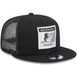 Men's Baltimore Orioles New Era Black Scratch Squared Trucker 9FIFTY Snapback Hat -CapNation Shop mens new era black baltimore orioles scratch squared trucker 9fifty snapback hat ss5 p 200012995pv 3u v7z41a8llakrhqjfohr2v 0ko0ozpzjvhraqesupxf