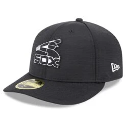 Men's Chicago White Sox New Era Black 2023 Clubhouse Low Profile 59FIFTY Fitted Hat