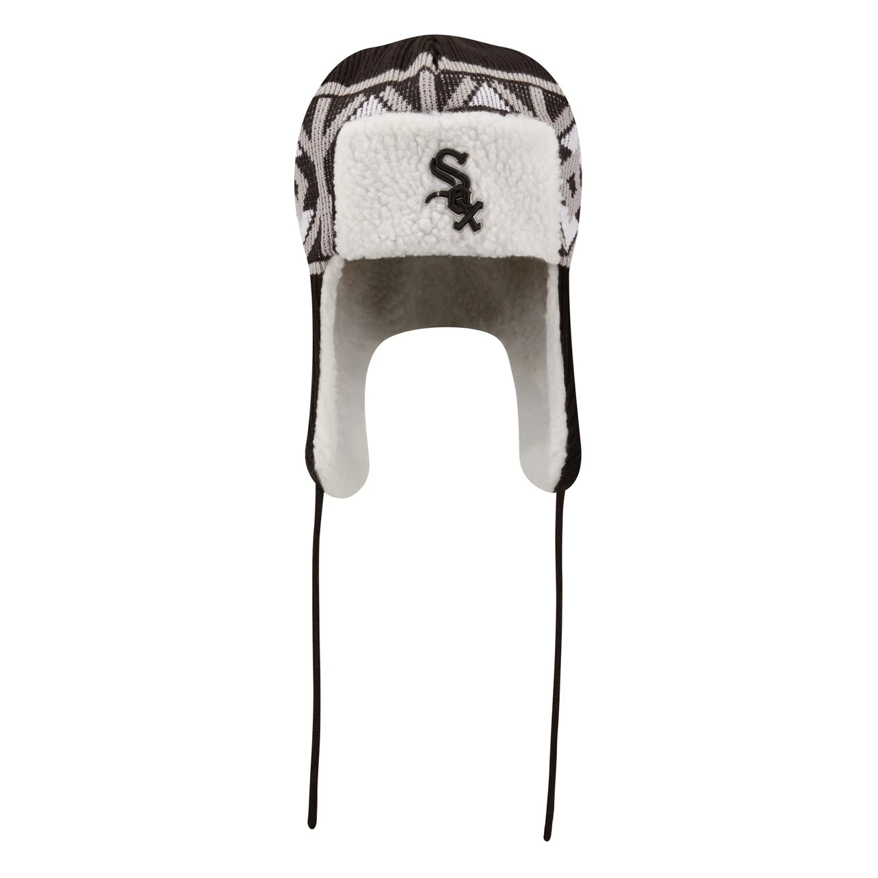Men's Chicago White Sox New Era Black Knit Trapper Hat 4 Men's Chicago White Sox New Era Black Knit Trapper Hat - Image 2