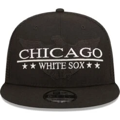Men's Chicago White Sox New Era Black Patriot Trucker 9FIFTY Snapback Hat -CapNation Shop mens new era black chicago white sox patriot trucker 9fifty snapback hat ss5 p 4789456pv 2u xbgr5rhngkxpsqshwiccv c1t1xnd7yb3lrukaugjj