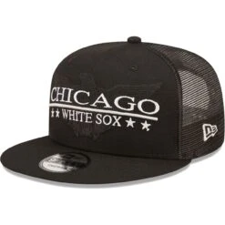 Men's Chicago White Sox New Era Black Patriot Trucker 9FIFTY Snapback Hat -CapNation Shop mens new era black chicago white sox patriot trucker 9fifty snapback hat ss5 p 4789456pv 3u xbgr5rhngkxpsqshwiccv d9tilyx81l9uk1ea66zl