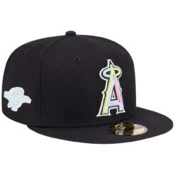 Men's Los Angeles Angels New Era Black Multi-Color Pack 59FIFTY Fitted Hat