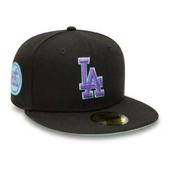 Men's Los Angeles Dodgers New Era Black 1980 MLB All-Star Game Black Light 59FIFTY Fitted Hat