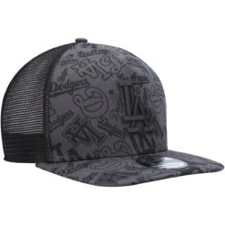 Men's Los Angeles Dodgers New Era Black Repeat A-Frame 9FIFTY Trucker Snapback Hat -CapNation Shop mens new era black los angeles dodgers repeat a frame 9fifty trucker snapback hat ss5 p 4961077pv 3u yhl9a54vgpik8q5zcvogv tplnjsrdut8xofmhnueb