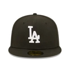 Men's Los Angeles Dodgers New Era Black Team Logo 59FIFTY Fitted Hat -CapNation Shop mens new era black los angeles dodgers team logo 59fifty fitted hat pi4733000 altimages ff 4733468 d792c5977ff4dfccf2a2alt2 full