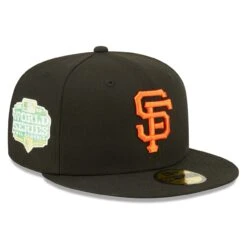 Men's San Francisco Giants New Era Black 2012 World Series Champions Citrus Pop UV 59FIFTY Fitted Hat