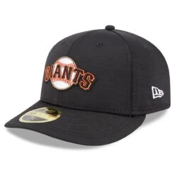 Men's San Francisco Giants New Era Black 2023 Clubhouse Low Profile 59FIFTY Fitted Hat