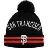 Men's San Francisco Giants New Era Black Arch Cuffed Knit Hat With Pom -CapNation Shop mens new era black san francisco giants arch cuffed knit hat with pom pi3943000 ff 3943955 14a45b8cdefa06694bc9 full