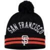 Men's San Francisco Giants New Era Black Arch Logo Cuffed Knit Hat With Pom -CapNation Shop mens new era black san francisco giants arch logo cuffed knit hat with pom pi3943000 ff 3943345 66ba442f611ddf282ab4 full