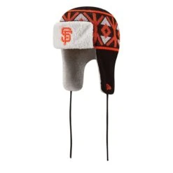 Men's San Francisco Giants New Era Black Knit Trapper Hat