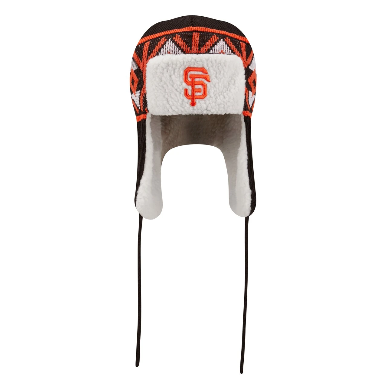 Men's San Francisco Giants New Era Black Knit Trapper Hat 4 Men's San Francisco Giants New Era Black Knit Trapper Hat - Image 2