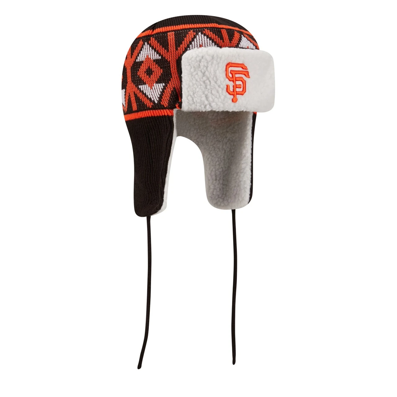 Men's San Francisco Giants New Era Black Knit Trapper Hat 5 Men's San Francisco Giants New Era Black Knit Trapper Hat - Image 3