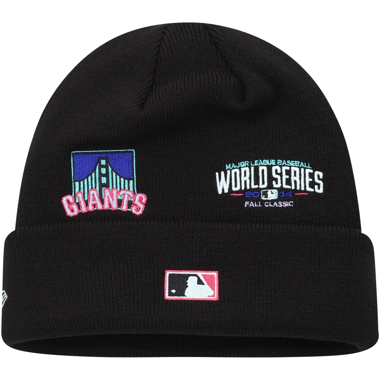 Men's San Francisco Giants New Era Black Polar Lights Cuffed Knit Hat 4 Men's San Francisco Giants New Era Black Polar Lights Cuffed Knit Hat - Image 2