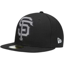 Men's San Francisco Giants New Era Black Squad Twist 59FIFTY Fitted Hat