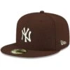 Men's New York Yankees New Era Brown White Logo 59FIFTY Fitted Hat -CapNation Shop mens new era brown new york yankees white logo 59fifty fitted hat pi4208000 altimages ff 4208674 b31f0400c1e4eba0dcadalt1 full