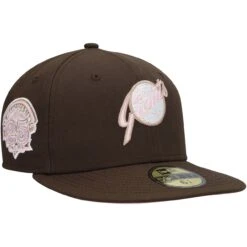 Men's San Francisco Giants New Era Brown 25th Anniversary Pink Undervisor 59FIFTY Fitted Hat