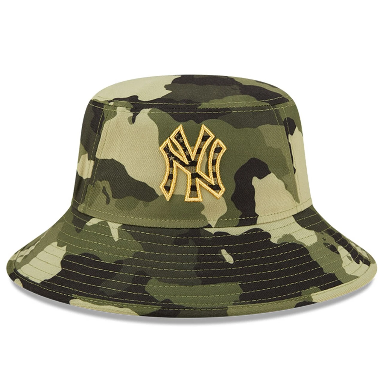 Men's New York Yankees New Era Camo 2022 Armed Forces Day Bucket Hat 4 Men's New York Yankees New Era Camo 2022 Armed Forces Day Bucket Hat - Image 2