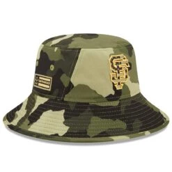 Men's San Francisco Giants New Era Camo 2022 Armed Forces Day Bucket Hat