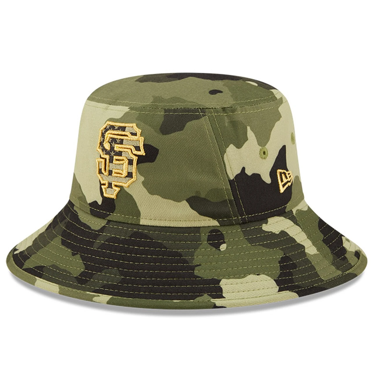 Men's San Francisco Giants New Era Camo 2022 Armed Forces Day Bucket Hat 5 Men's San Francisco Giants New Era Camo 2022 Armed Forces Day Bucket Hat - Image 3