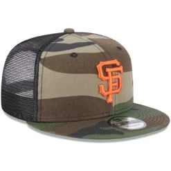 Men's San Francisco Giants New Era Camo Trucker 9FIFTY Snapback Hat -CapNation Shop mens new era camo san francisco giants trucker 9fifty snapback hat ss5 p 5001292pv 3u jefjcwzctcrdhkqpsywqv d6a0idp2mo6dt4telw3k