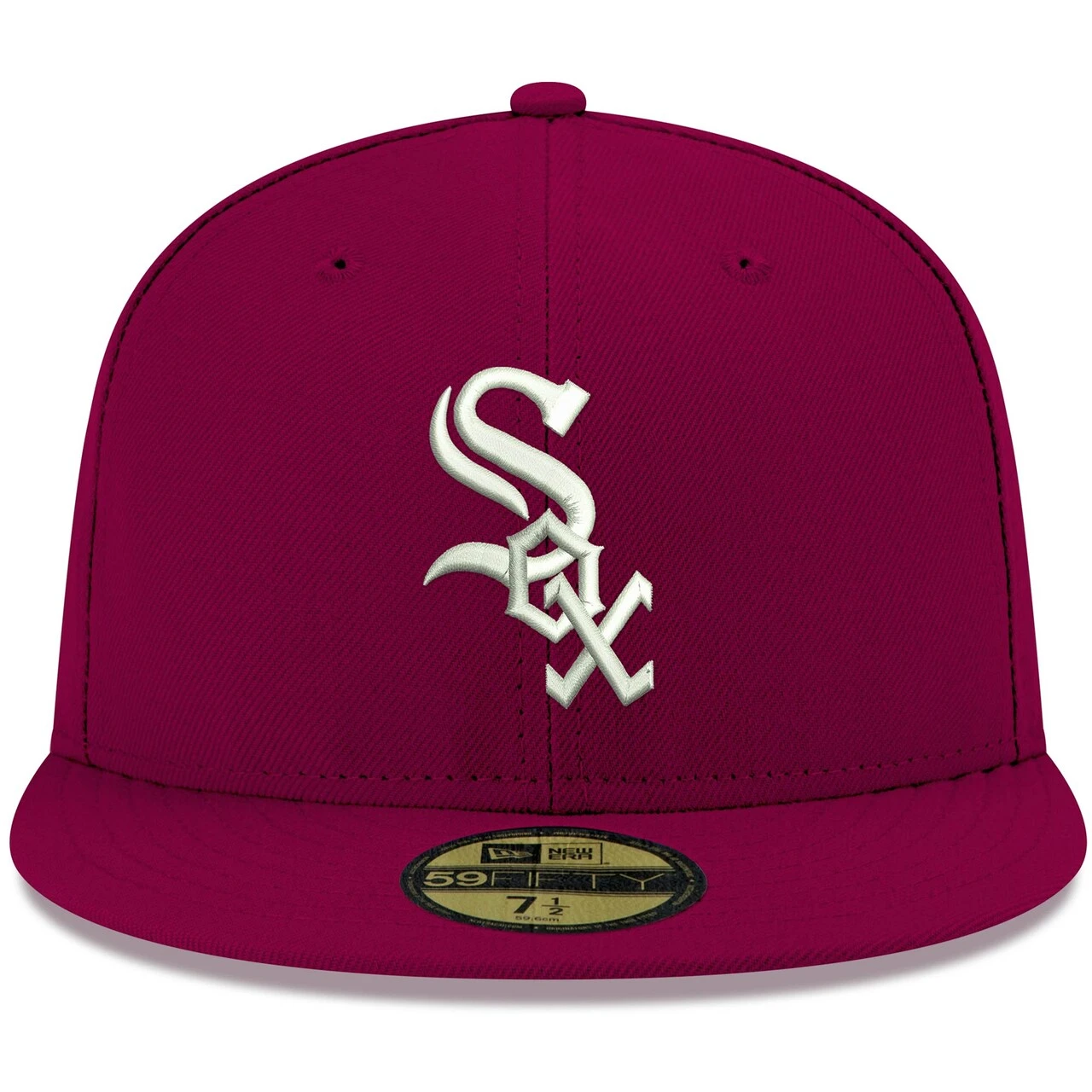 Men's Chicago White Sox New Era Cardinal White Logo 59FIFTY Fitted Hat 4 Men's Chicago White Sox New Era Cardinal White Logo 59FIFTY Fitted Hat - Image 2