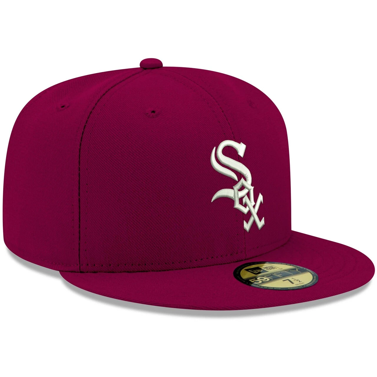Men's Chicago White Sox New Era Cardinal White Logo 59FIFTY Fitted Hat 5 Men's Chicago White Sox New Era Cardinal White Logo 59FIFTY Fitted Hat - Image 3