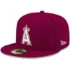 Men's Los Angeles Angels New Era Cardinal White Logo 59FIFTY Fitted Hat -CapNation Shop mens new era cardinal los angeles angels white logo 59fifty fitted hat pi4208000 altimages ff 4208756 c58bf24599f65b854374alt1 full