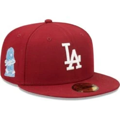 Men's Los Angeles Dodgers New Era Cardinal 2020 World Series Air Force Blue Undervisor 59FIFTY Fitted Hat