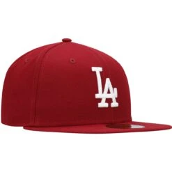 Men's Los Angeles Dodgers New Era Cardinal White Logo 59FIFTY Fitted Hat -CapNation Shop mens new era cardinal los angeles dodgers white logo 59fifty fitted hat pi4208000 altimages ff 4208684 5751cabb0a90384d5f0ealt3 full