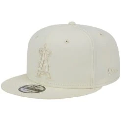 Men's Los Angeles Angels New Era Cream Spring Color Basic 9FIFTY Snapback Hat